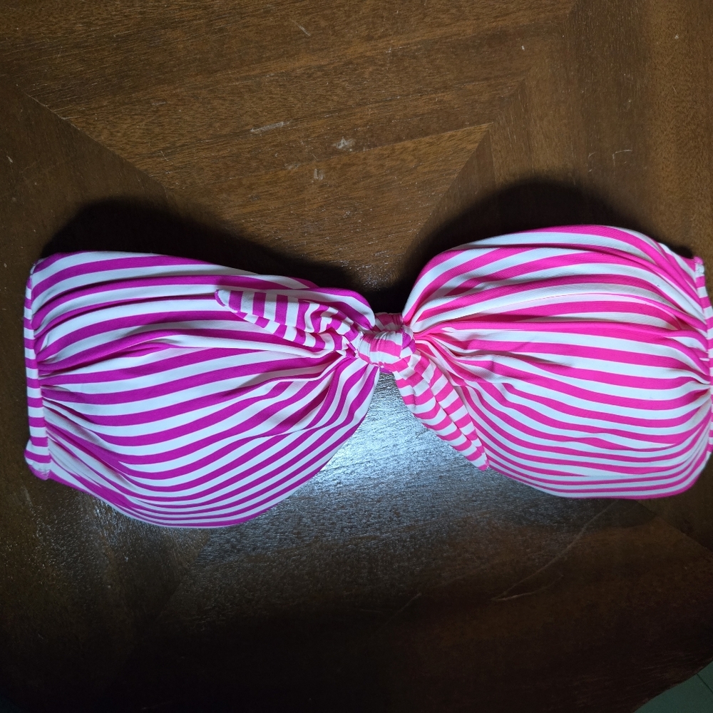 kate spade Pink and White Bikini Swimwear